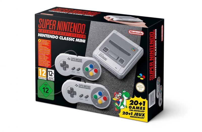 The box for the Super Nintendo Classic Mini
