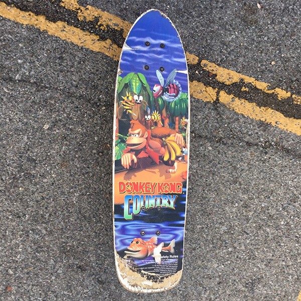 Donkey Kong Country Skateboard shot fom above