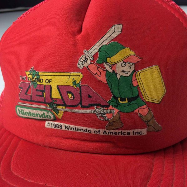 Vintage Zelda Snapback Hat close up logo