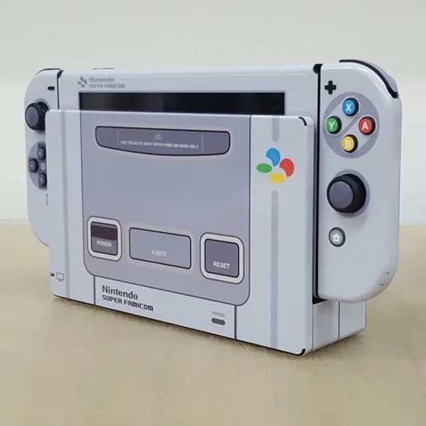 The Super Famicom Switch skin makes your Switch look just like an actual SNES console