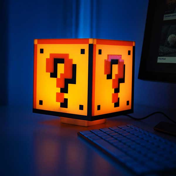 Tap the 8 Bit Question Block Lamp to turn it on and it gives you the coin sound from Super Mario Bros.