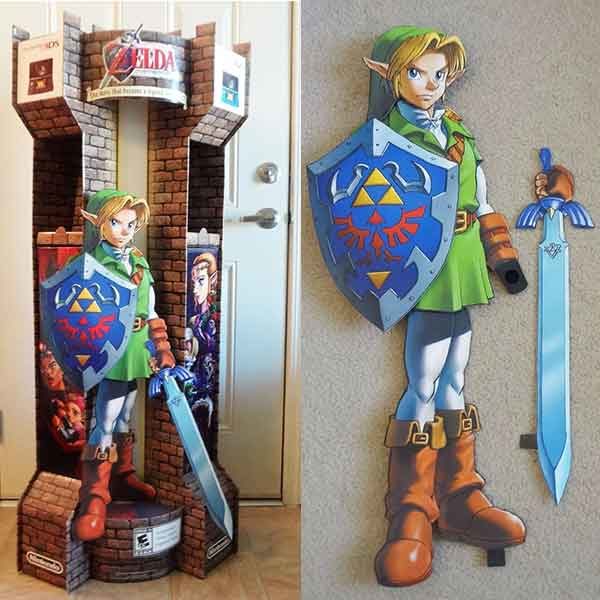 The Zelda OOT Standee Display is holding up to 28 DS games