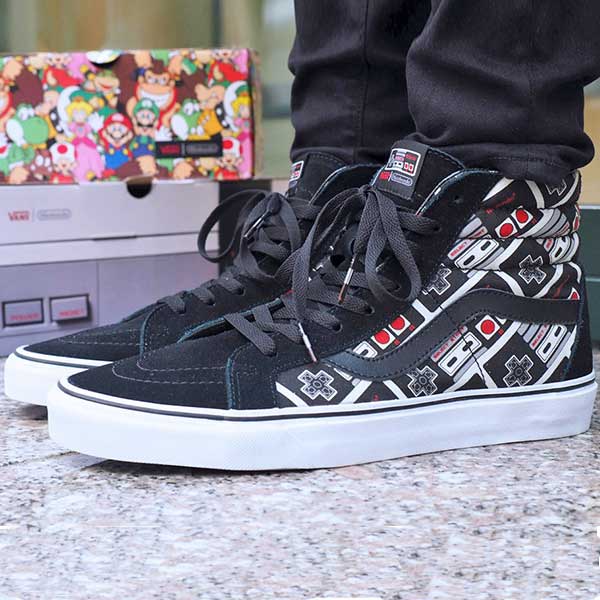 The NES inspired Vans Sneakers from the side.