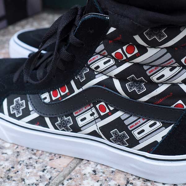 Second side shot of the NES inspired Vans sneakers