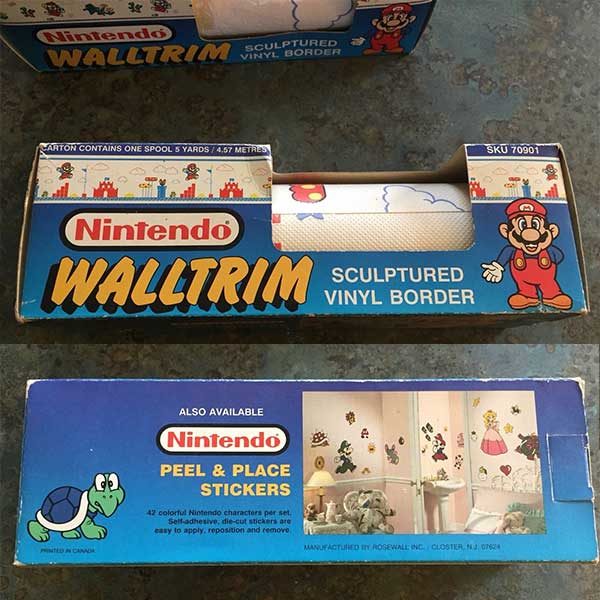 Putting up this vintage Nintendo wall trim is a lot easier than rescuing the princess!
