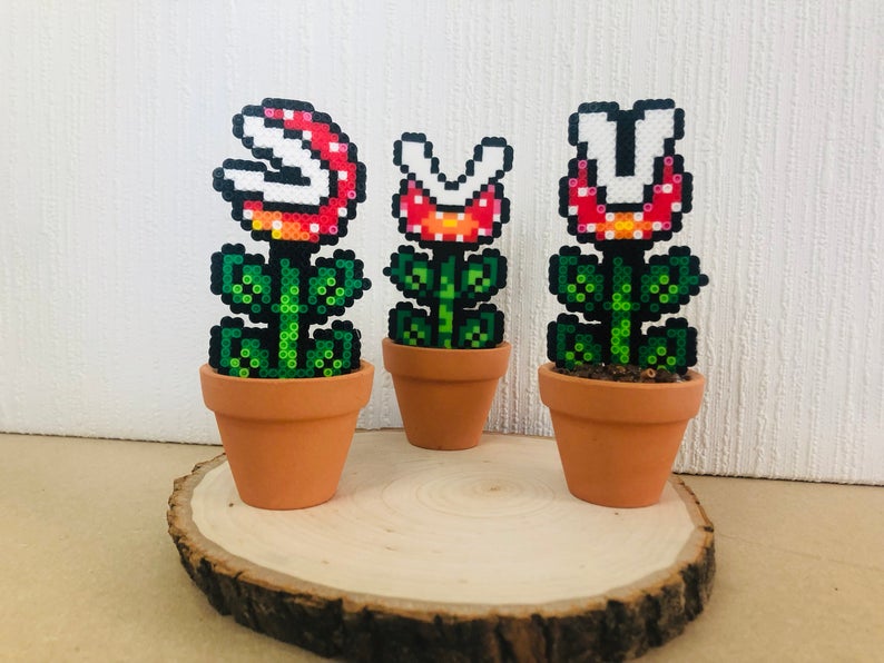 Nintendo Pixel Art: Piranha Plants from beads