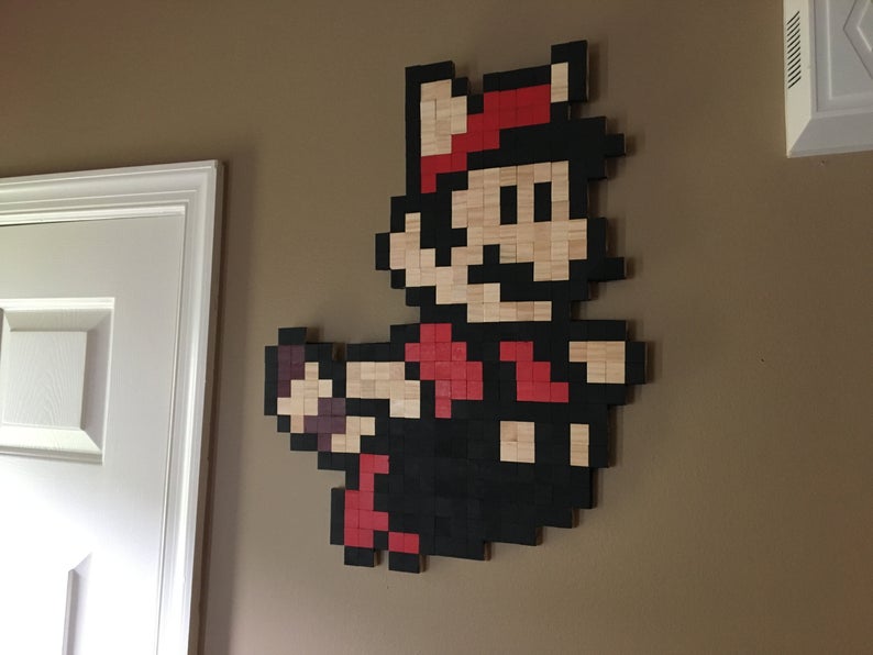 Tanooki Mario as Wooden Decal
