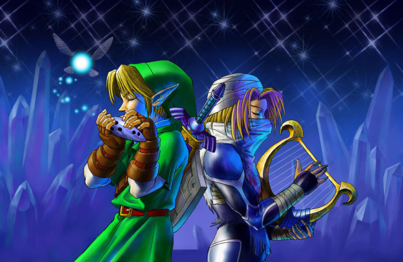 2007 LEGEND OF ZELDA Ocarina of Time Nintendo Video Game - Promo Art Print  AD